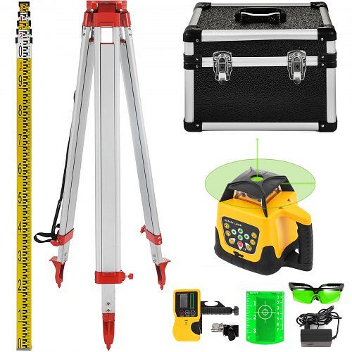 VEVOR Rotationslaser Nivelliergerät Kreuzlinienlaser Set Stativ ...