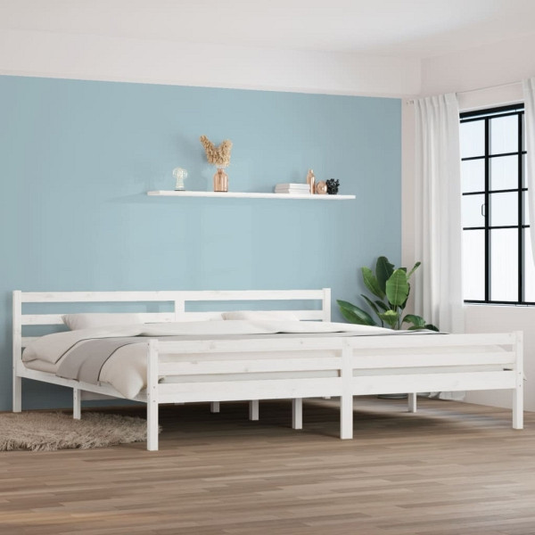 vidaXL Massivholzbett Weiß 200x200 cm, 814840, 8720286997857