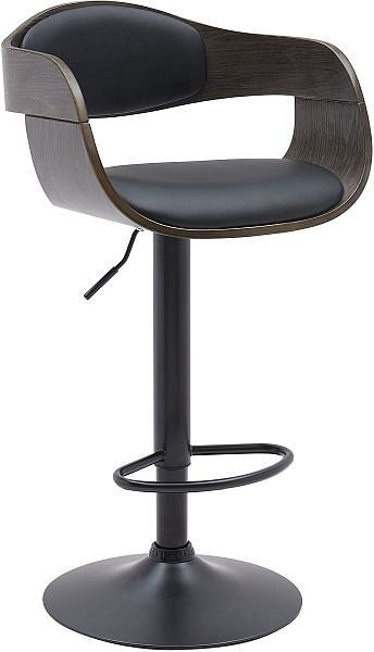 CLP Barhocker Kingston B Kunstleder, schwarz/grau, 321626