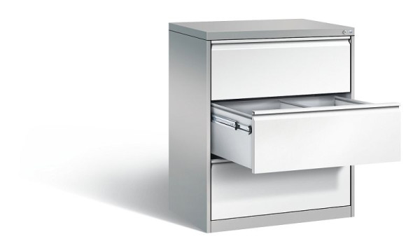 C+P Hängeregistraturschrank Acurado, H1045xB787xT590mm, Farbe: Weißaluminium / Verkehrsweiß, Griffleiste, 12923-312 S10118