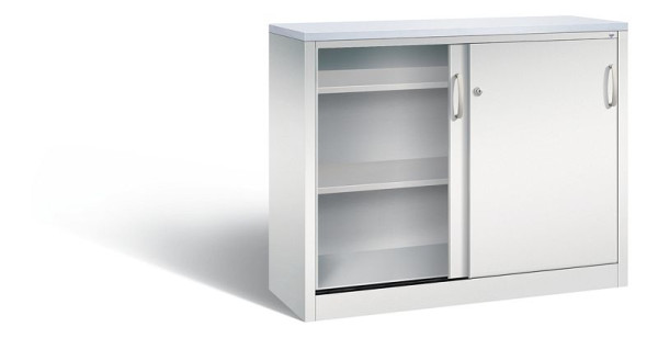 C+P Sideboard mit Schiebetüren Acurado, H1000xB1200xT400mm, Farbe: Lichtgrau, Bügelgriff, 2046-00 S10191