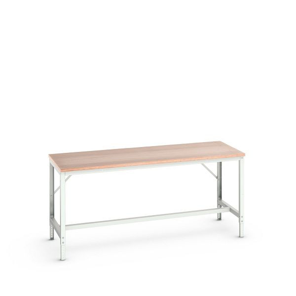 bott verso Werkbank (Multiplex-Platte) mit Querstrebenset, BxTxH: 2000 x 800 x 780 - 930 mm, 16921514.16