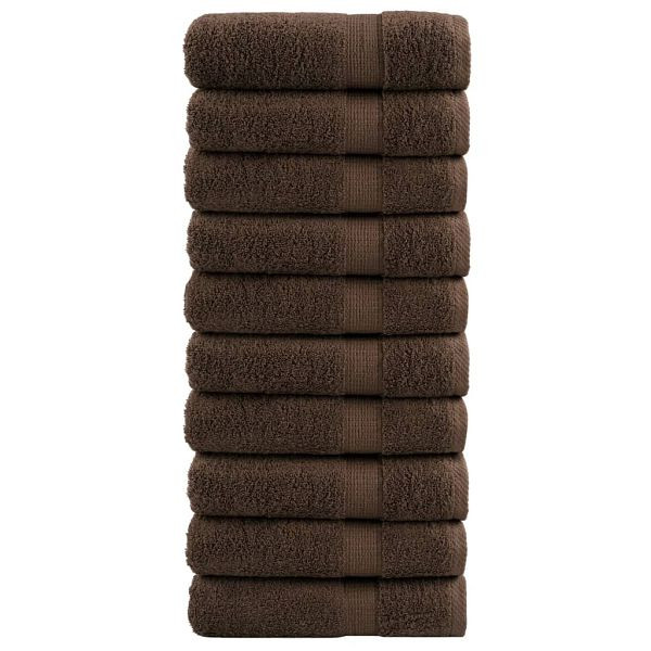 vidaXL Premium-Badetücher 10 Stück Braun 100x150 cm 600 g/m² Baumwolle, 137241