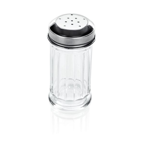 WAS Salzstreuer, 9,5 cm, Glas, Edelstahlkappe, 1491004, 4044925071659