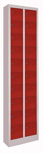 Pavoy Kleinfachschrank 1950/200/460, Zylinderschloss, 2 x 10 Fächer, glatte Türen, 21228-046-110-118512