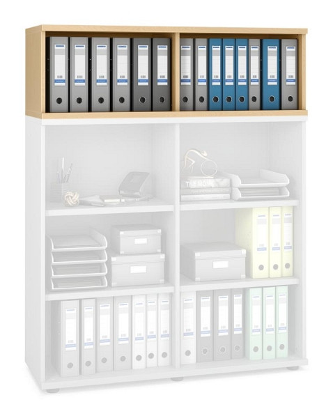 Deskin Aufsatzregal MULTI M pro, Dekor: Buchedekor, BxHxT: 1200 x 390 x 420 mm, 272690