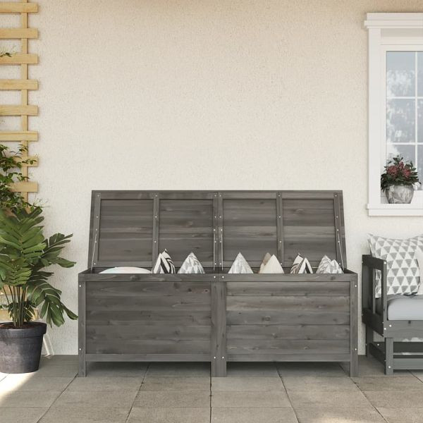 vidaXL Gartentruhe Anthrazit 150x50x56,5 cm Massivholz Tanne, 364758