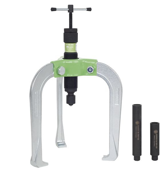 KUKKO 3-armiger Universal Abzieher mit selbstzentrierenden Haken und Hydraulikspindel, Spannweite außen: 200 mm, 845-4-B
