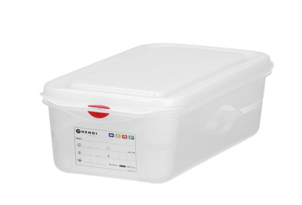 Hendi Behälter GN 1/3 Polypropylen, GN 1/3, 4L, Transparent, 325x176x(H)100mm, 873236