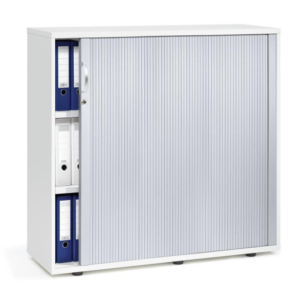 Deskin Rollladenschrank Multi M pro, Dekor weiß, B 1000 x H 1140 x T 420 mm, 294453