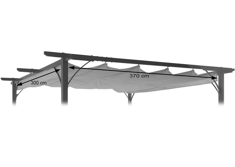 Ersatzbezug Für Dach Pergola Pavillon Baia 3x3m - Taupe