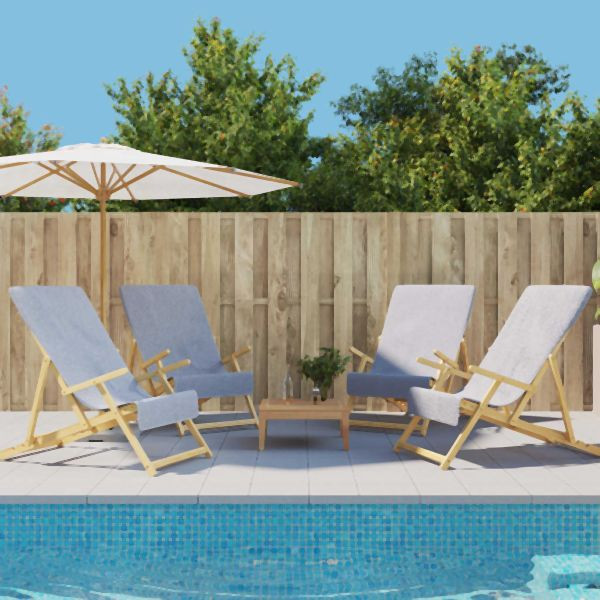 vidaXL Strandtücher 4 Stück Grau 60x135 cm Stoff 400 GSM, 3157052