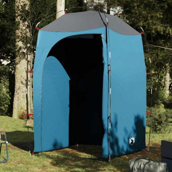 vidaXL Duschzelt Blau Wasserfest, Campingplatz, 4009402