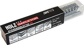 Iwetec Stichsägeblatt Holz Skeleton, Zahnteilung 1,5 mm, VE: 10 Stück/Pack, 701001