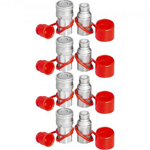 VEVOR 2 Set Schnellkupplungen Hydraulik 12,7 mm NPT Kupplung Stecker Traktor, YYJT1/2YYKSJT04D1V0