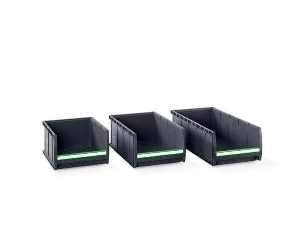 bott bottBox M2 ESD mit Beschriftungsclip BxTxH: 130x198x90 mm, Kunststoff schwarz ESD, VE: 36 Stück, 13022046.72