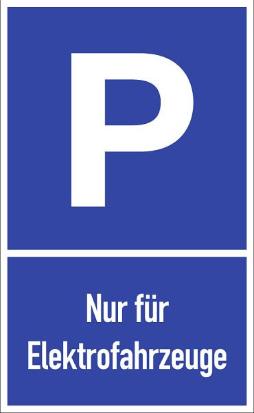 Moedel Parkplatzschild - Nur für Elektrofahrzeuge, Aluminium, 400x650 mm, 107912