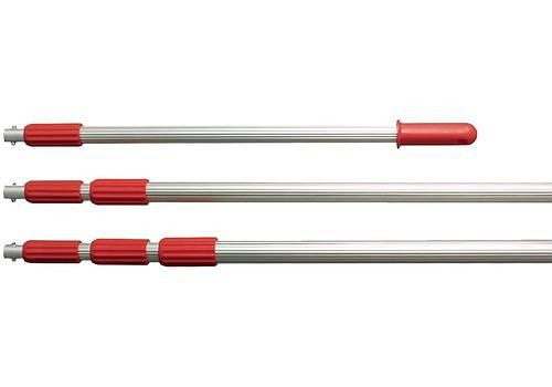 DENIOS Teleskopstange aus Aluminium, mit 4 Stangen, 1750 - 6000 mm, ohne Becher, 179431
