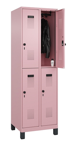 C+P Doppelstöckiger Spind Evolo PLUS, mit Füßen, 4 Fächer, 1950x600x500mm, 3015, Drehriegel, 049310-20 S10024