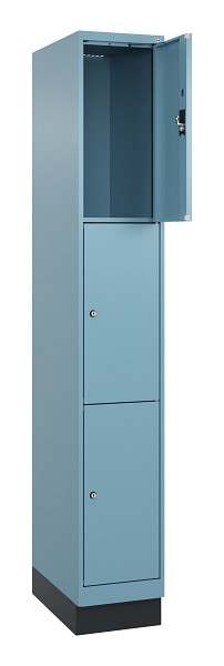 C+P Schließfachschrank Evolo PLUS, mit Sockel, 3 Fächer, 1950x300x500mm, 0010/00, 049020-103 S10021