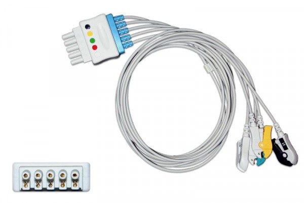 Golmed 5-adrige EKG-Patientenleitung mit Klammern, zu GE Datex-Ohmeda, 7-9-D5