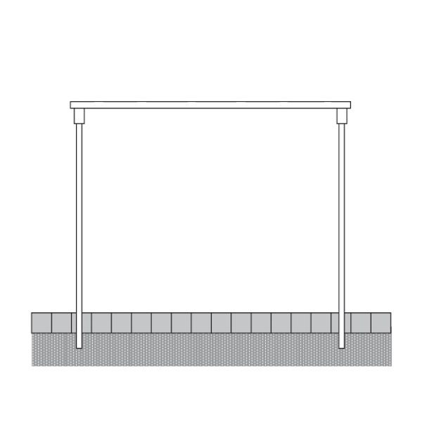 Stein HGS Teppichklopfgerüst ohne Haken, 2500 mm, Rohrdurchmesser: 48 mm, 419.4525