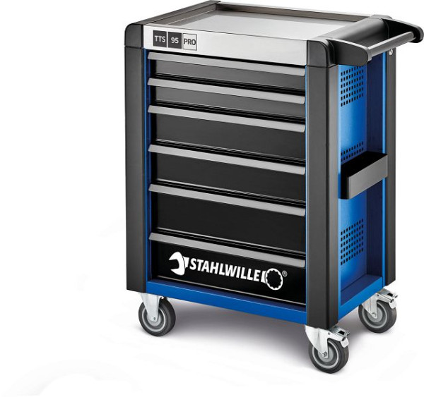 STAHLWILLE Werkstattwagen 95/6 PRO 6 Schub, Länge 496 x 827 x 1020 mm blau, RAL 270 30 35; schwarz RAL 9005, 81200161