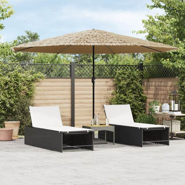 vidaXL Sonnenschirm mit Stahlmast Braun 388x388x248 cm, 4005113