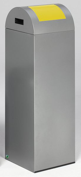 VAR Wertstoffsammelgerät WSG 85 R Korpus silber, Einwurfklappe gelb, 21100