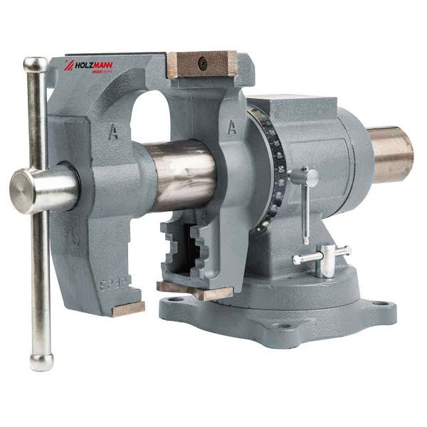 Holzmann Werkbank Schraubstock inkl. Drehplatte, Ambossgröße: 81 x 65 mm, Backenbreite: 150 mm, WBS150M