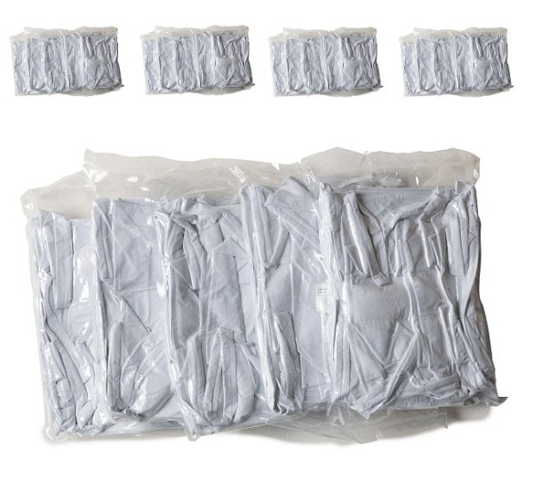DENIOS Sandsäcke, gefüllt mit Wasser-absorbierendem Granulat, mit Griffen, weiß, Set, VE: 100 Stück, 321336
