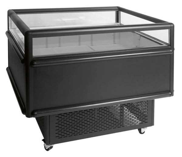 NordCap Kühl- / Tiefkühlinsel UHD 200-P BLACK, für Kühlprodukte und Tiefkühlkost, steckerfertig, Umluftkühlung, 43587200