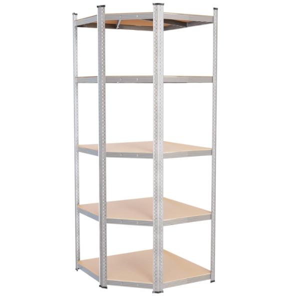 TroniTechnik Schwerlastregal, Kellerregal, Lagerregal, 40 x 40 x 70 x 70 x 180 cm, Stahlgestell, bis 875 kg, 5 Ablagen, 5785