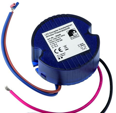 rutec LED-Konverter 350 mA 8W-10, 5W 230V AC dimmbar Phasenabschnittsdimmer, 85446