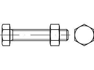 6-Kant Schrauben-Garnanitur SB ISO 4017 8.8U CE Mu M 16 x 45 feuerverzinkt SB nach EN 15048 VE=S (50 Stück)