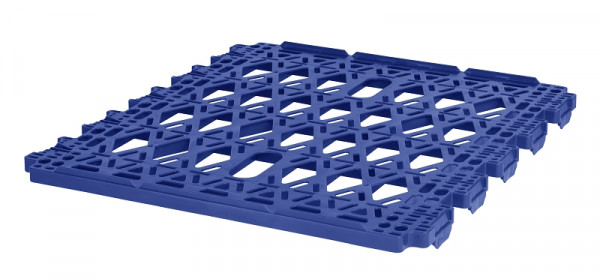 Pilsl Zwischenboden aus Kunststoff gekürzt für Rollbehälter 3-seitig mit 5 Verstärker-Eisen, blau, 0601200002