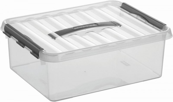 helit Aufbewahrungsbox "the q-line" 12L, VE: 6 Stück, transparent, H6160302