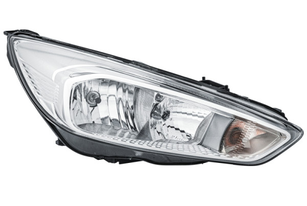 HELLA Glühlampe-Hauptscheinwerfer, für u.a. Ford Focus III, chrom, CCC/ECE, für Linksverkehr, rechts, 1LE 354 827-041