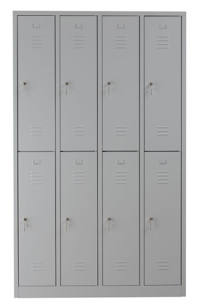 Gürkan Garderobenschrank, 50 x 117 x 195 cm, Lichtgrau, EU Zylinderschloss, WRC.8(4.2).195117, 106311