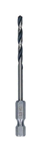 Bosch HSS-Spiralbohrer PointTeQ mit Sechskantschaft 3,5 x 39 x 79 mm, VE: 5 Stück, 2608577522
