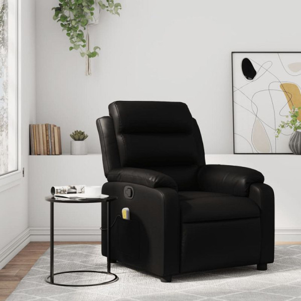 vidaXL Massage-Relaxsessel, Kunstleder, Schwarz, 3206160