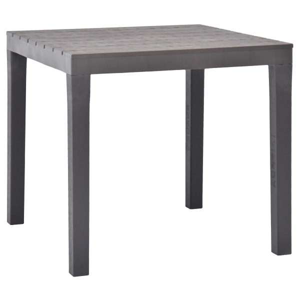 vidaXL Gartentisch Moccafarben 78 x 78 x 72 cm Kunststoff, 48785