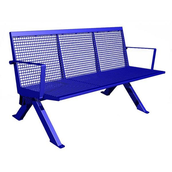 Stein HGS Sitzbank -Level-, mit Rückenlehne, 4-Sitzer /1995mm, RAL9010 reinweiss, Befestigung: zum Aufdübeln möglich, 20873-12