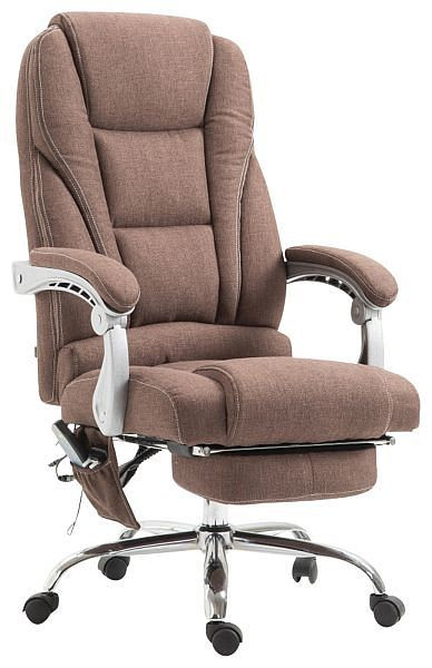 CLP Bürostuhl Pacific Stoff mit Massagefunktion, braun, 192451303
