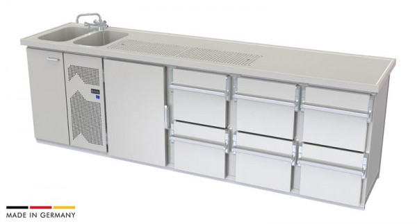 hefa Theke Brillant 29V/2L-TZZZ, Abmaße: 950 x 2.900 x 650/700 mm, Brillant 29V/2L-TZZZ