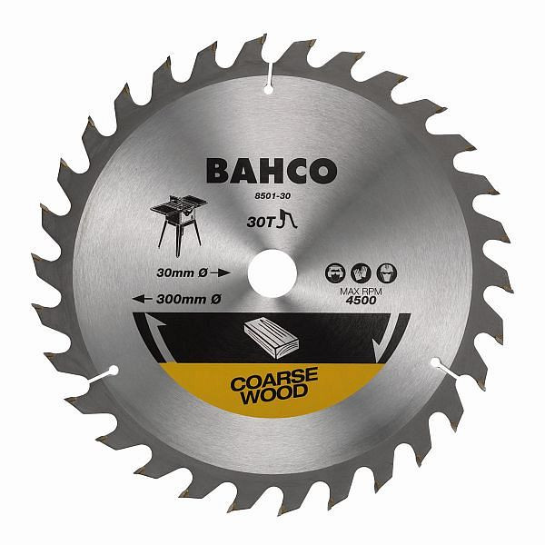 Bahco Kreissägeblatt, 300 mm, 60 Zähne Spezialverzahnung für Laminat+hartes Holz, 8501-30XF