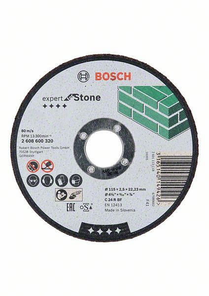 Bosch Trennscheibe gerade Expert for Stone C 24 R BF, 115 mm, 2,5 mm, VE: 25 Stück, 2608600320