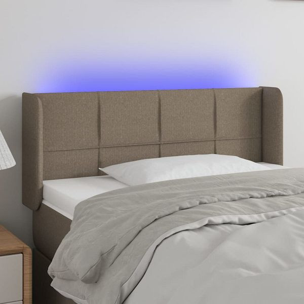vidaXL LED Kopfteil Taupe 83x16x78/88 cm Stoff, 3123214