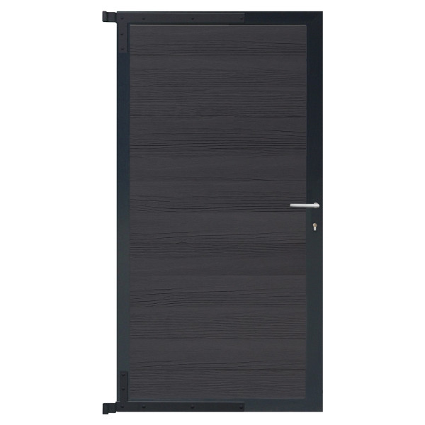 T&J SKÄR-Tor-Komplettset, 90 x 175 cm, Holzdekor anthrazit/anthrazit, 44127