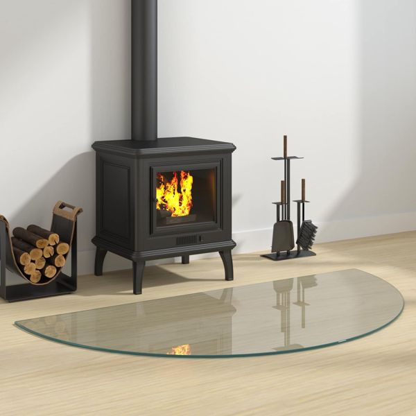 vidaXL Feuerstelle Glasplatte Transparent 1200 x 600 mm Glas, 353849